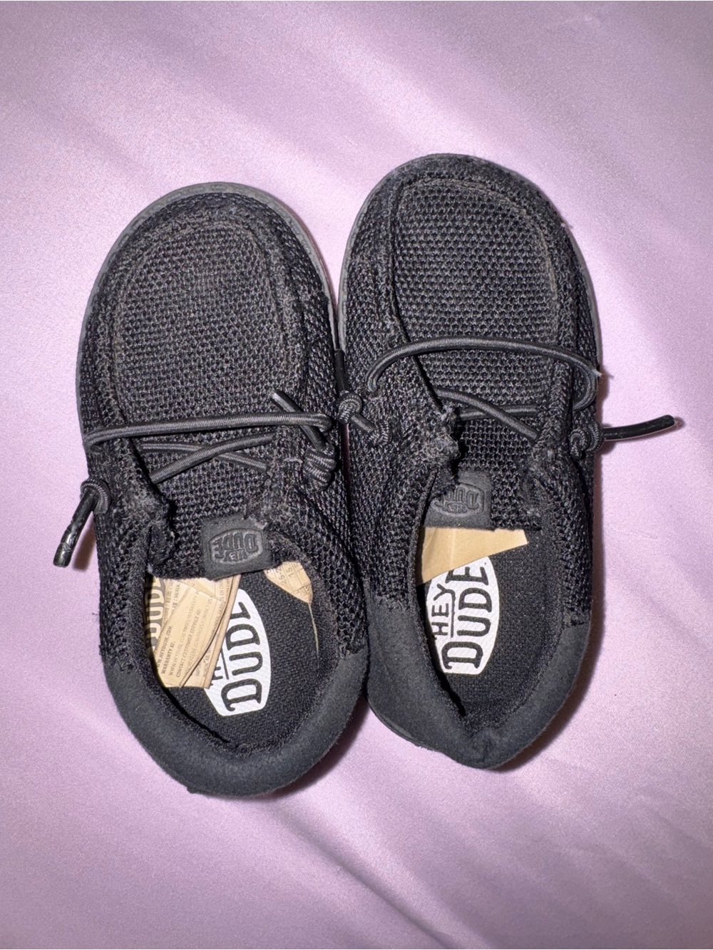 Hey Dude Kids Black Knit Slip-On Sneakers